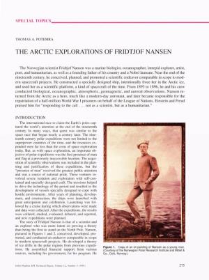 The Arctic Explorations of Fridtjof Nansen