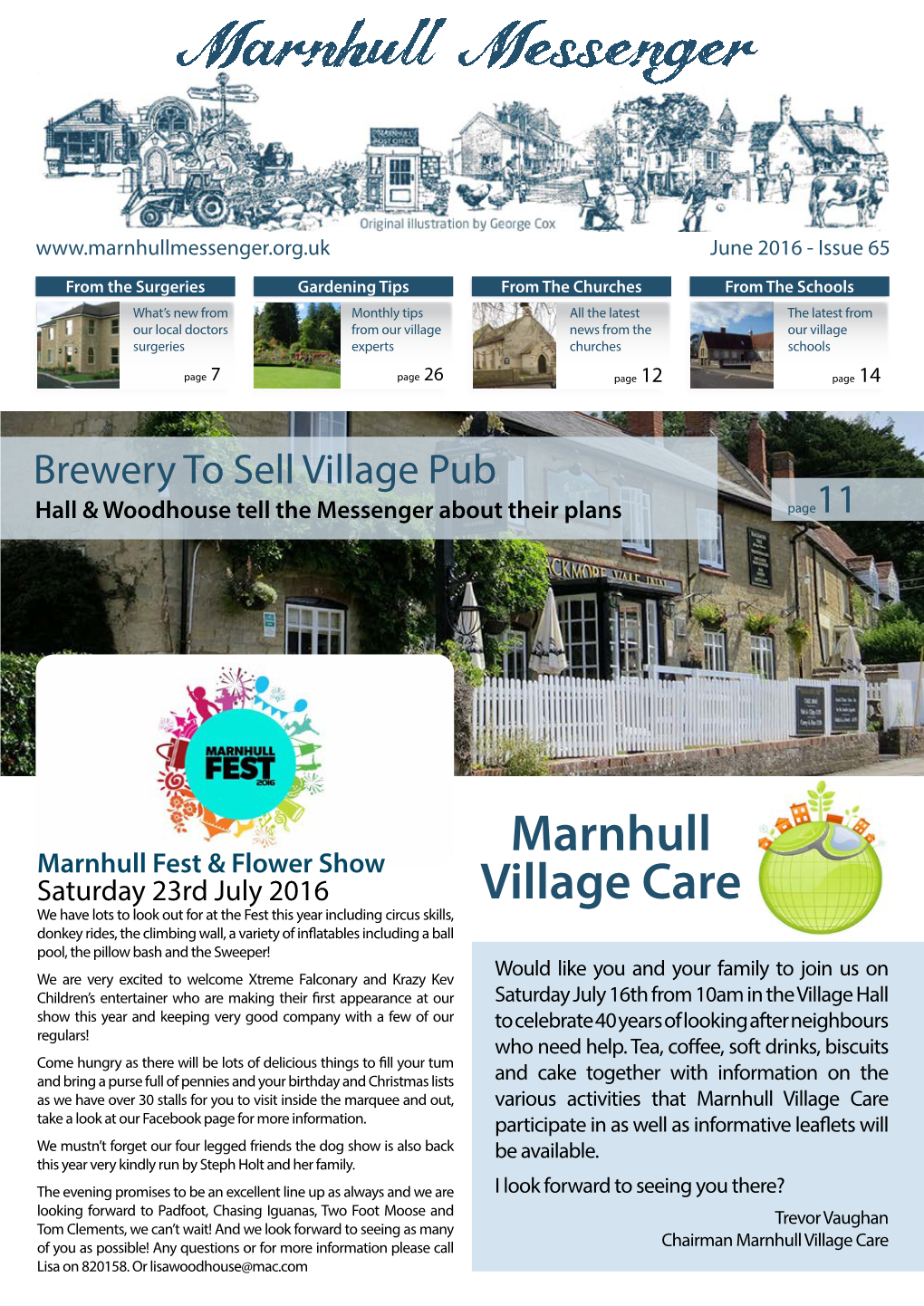 Marnhull Village Care Take a Look at Our Facebook Page for More Information