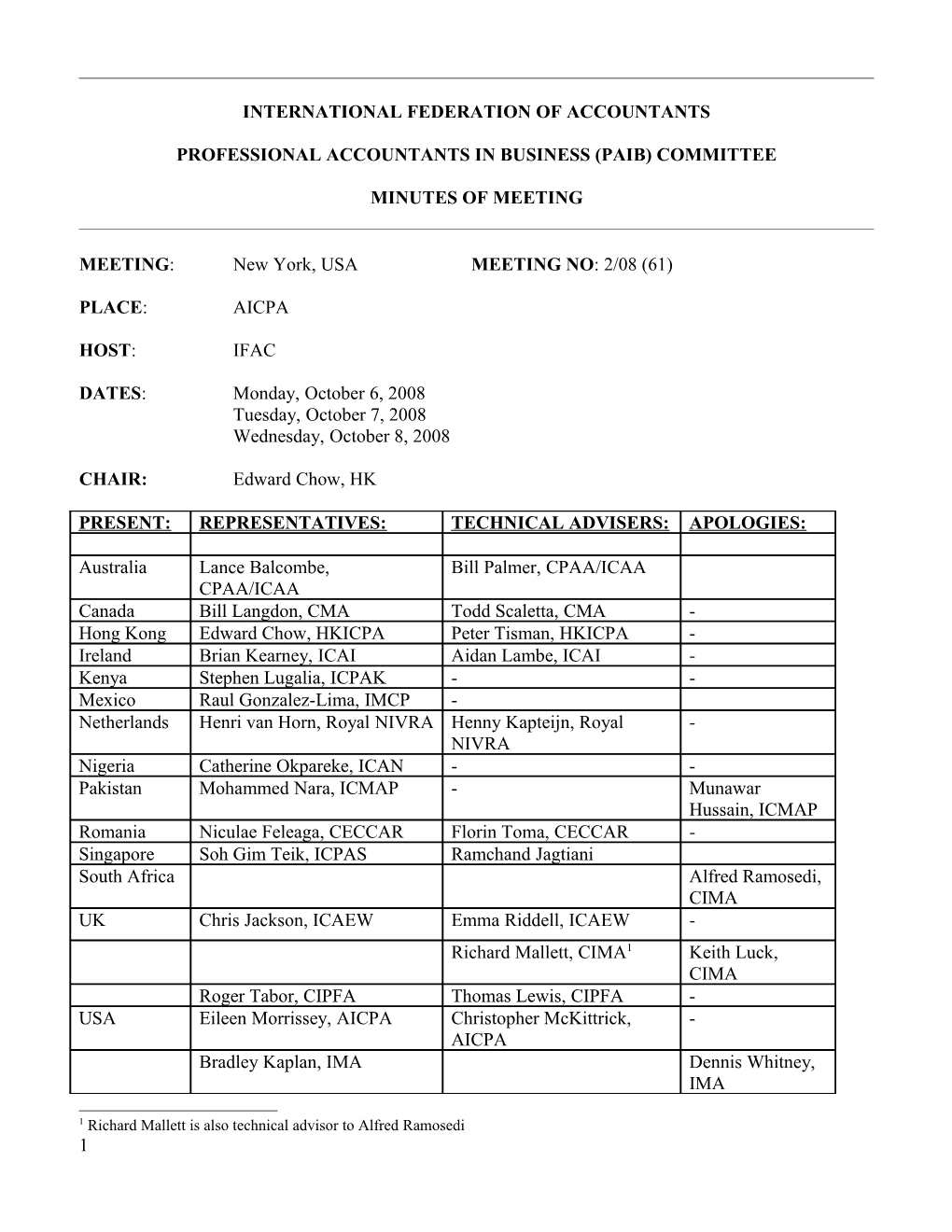 IFAC PAIB Minutes October 2008 s1