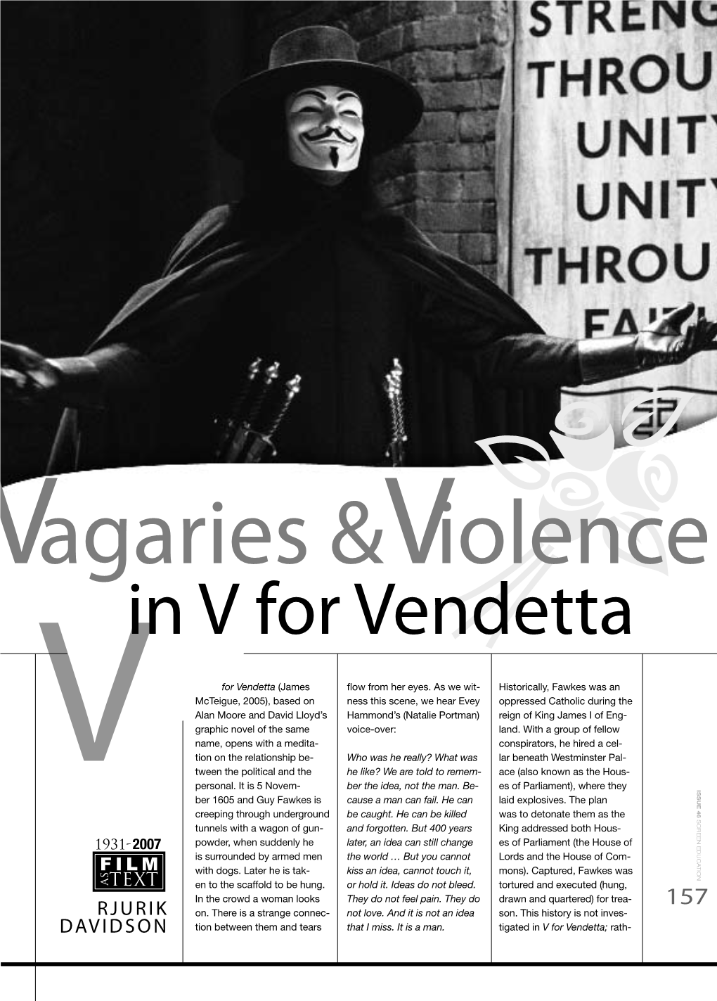 In V for Vendetta