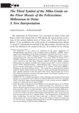 The Third Symbol of the Miles Grade on the Floor Mosaic of the Felicissimus Mithraeum in Ostia: a New Interpretation