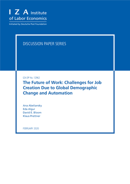 Challenges for Job Creation Due to Global Demographic Change and Automation