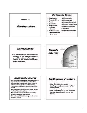 Earthquakes – P-Wave • Tsunami – S-Wave • Surface Wave • Silent Earthquake – Rayleigh Wave – Love Wave