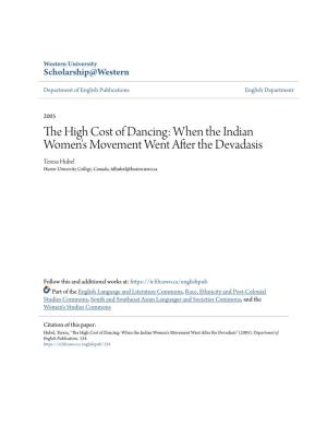 When the Indian Women's Movement Went After the Devadasis Teresa Hubel Huron University College, Canada, Tdhubel@Huron.Uwo.Ca
