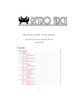 Retroarch Cores Manual