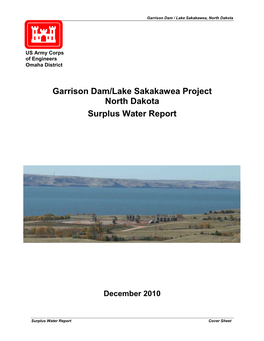 Garrison Dam/Lake Sakakawea Project North Dakota Surplus Water Report