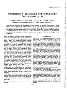 Management of Coarctation of the Aorta in the First Six Weeks of Life