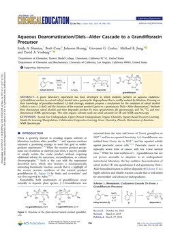 Aqueous Dearomatization/Diels–Alder Cascade to a Grandifloracin