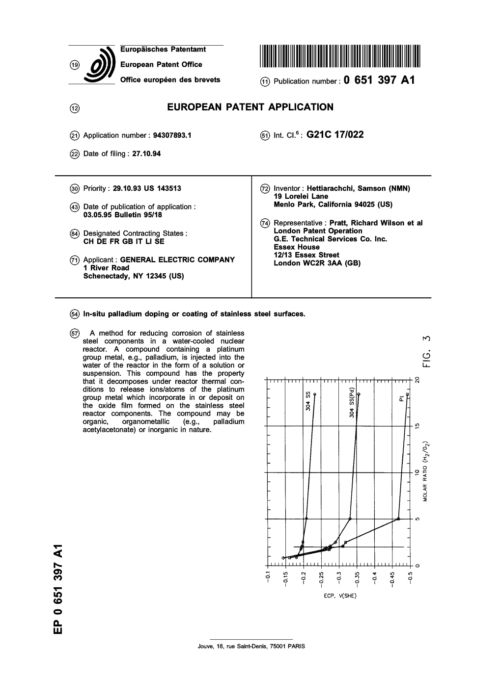 In-Situ Palladium Doping Or Coating of Stainless Steel Surfaces