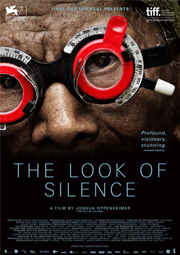 THE LOOK of SILENCE a Film by Joshua Oppenheimer