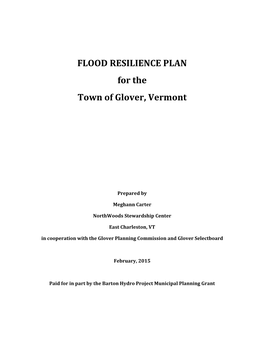Glover Flood Resilience Element