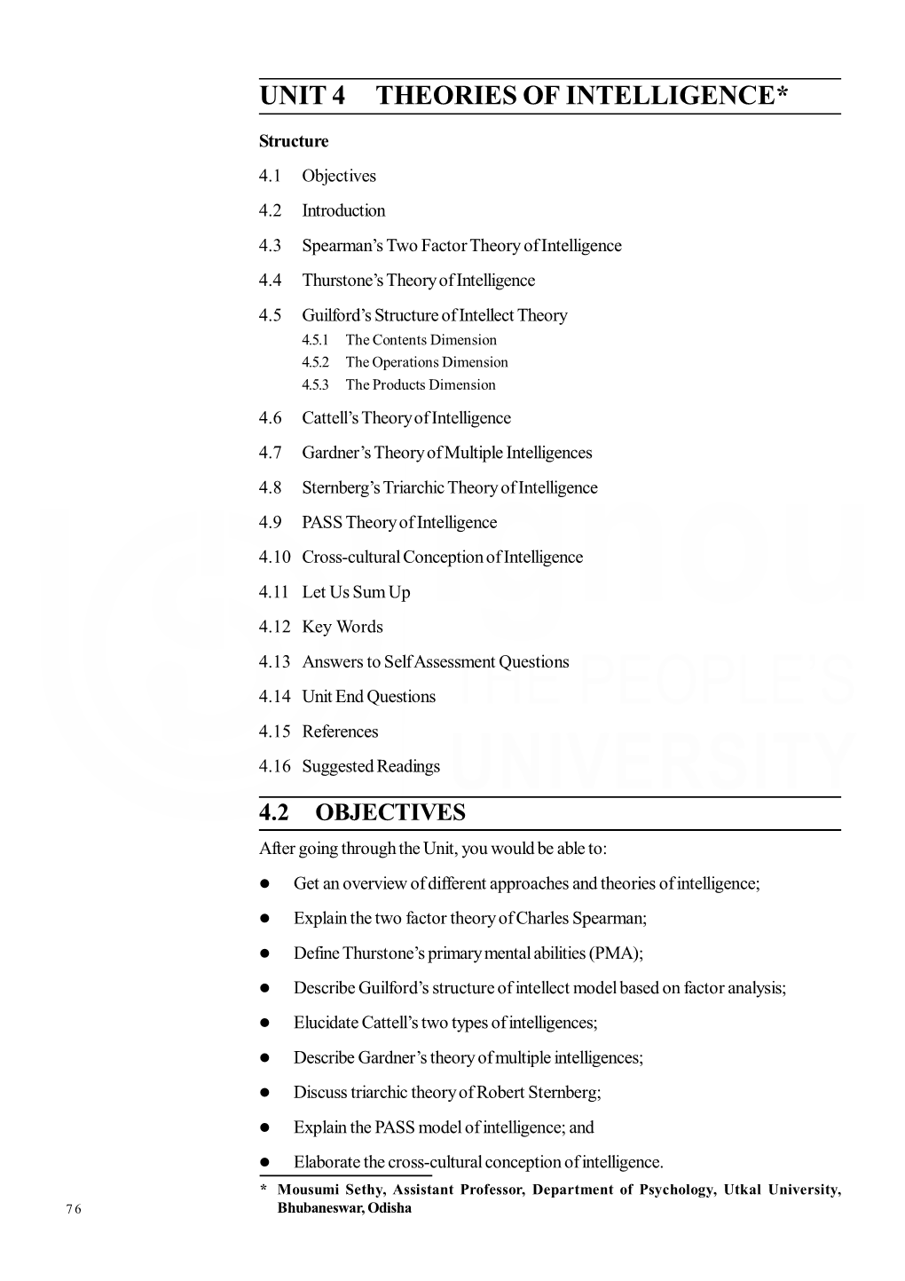 theory of intelligence assignment