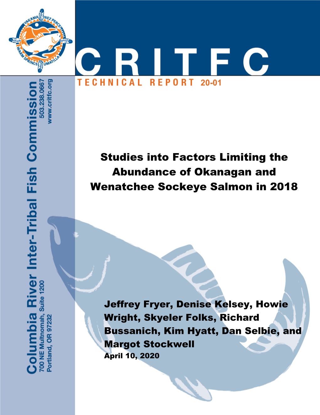 Studies Into Factors Limiting the Abundance of Okanagan and Wenatchee Sockeye Salmon in 2018