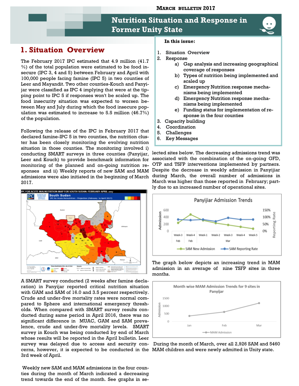 Nutrition Situation and Response in Former Unity State