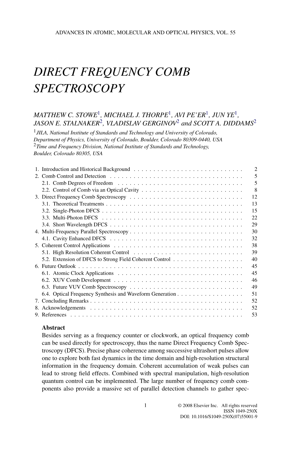 Direct Frequency Comb Spectroscopy