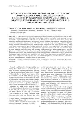 Influence of Feeding Regime on Body Size, Body