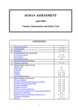 Sudan Assessment