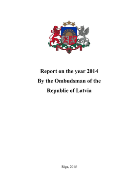 Report on the Year 2014 by the Ombudsman of the Republic of Latvia