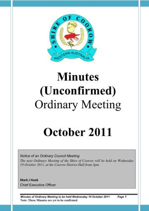 Ordinary Meeting October 2011