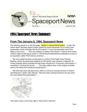 1984 Spaceport News Summary