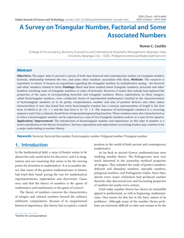 A Survey on Triangular Number, Factorial and Some Associated Numbers