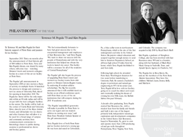 2011 Philanthropists of the Year—Terrence M. Pegula '73 and Kim Pegula