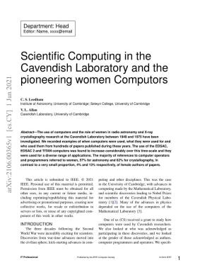 Scientific Computing in the Cavendish Laboratory and the Pioneering