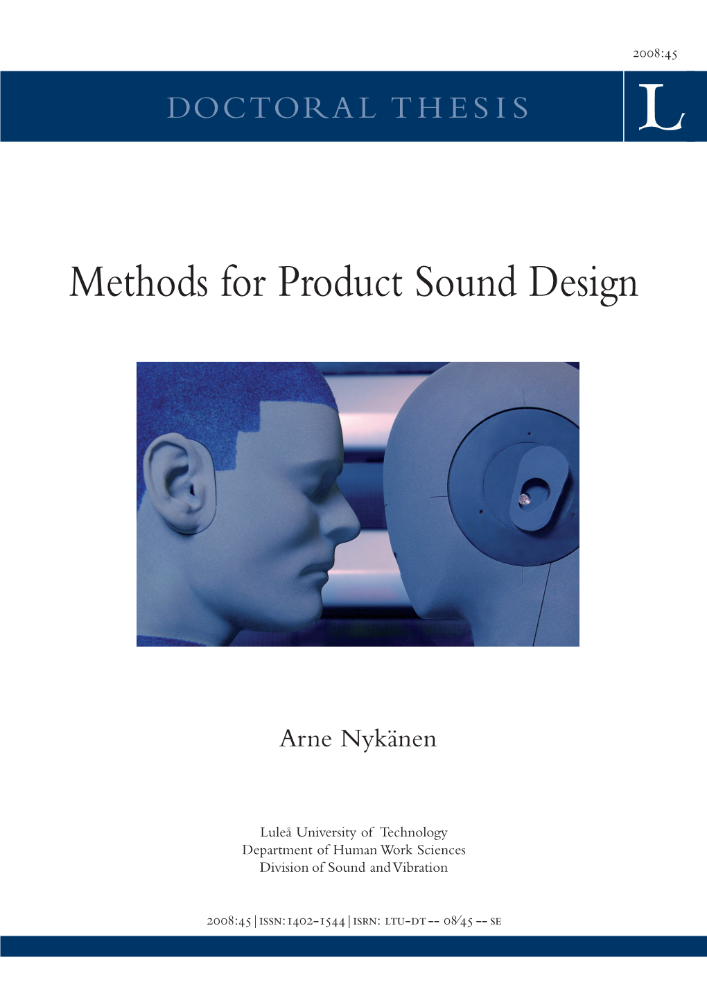 Methods for Product Sound Design Methods for Product Sound Design Productsound for Methods