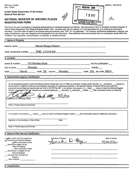 I 3 2002 National Register of Historic Places Registration Form