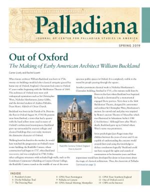 Out of Oxford the Making of Early American Architect William Buckland