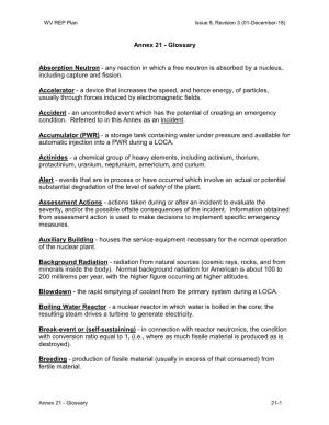 Annex 21 - Glossary