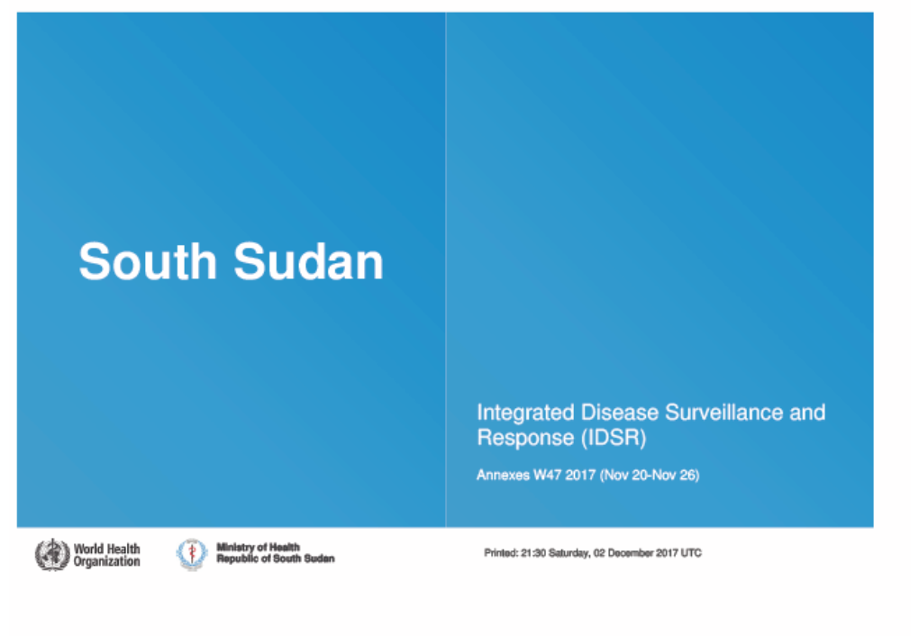 South Sudan IDSR Annex