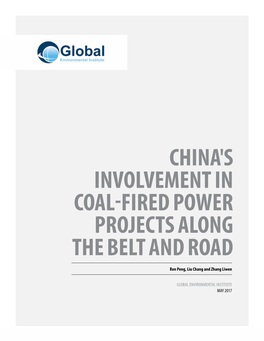 China's Involvement in Coal-Fired Power Projects Along the Belt and Road