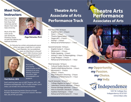 Theatre Arts Brochure