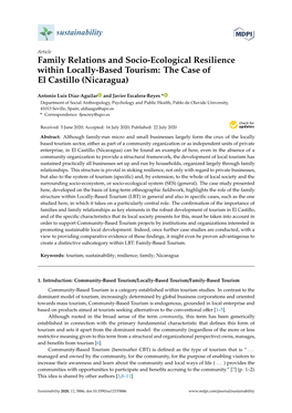 Family Relations and Socio-Ecological Resilience Within Locally-Based Tourism: the Case of El Castillo (Nicaragua)