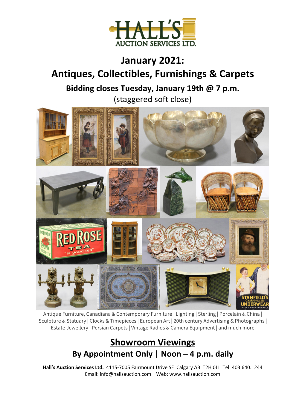 January 2021: Antiques, Collectibles, Furnishings & Carpets