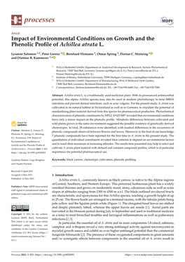 Impact of Environmental Conditions on Growth and the Phenolic Profile of Achillea Atrata L
