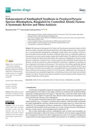 Enhancement of Xanthophyll Synthesis in Porphyra/Pyropia Species (Rhodophyta, Bangiales) by Controlled Abiotic Factors: a Systematic Review and Meta-Analysis