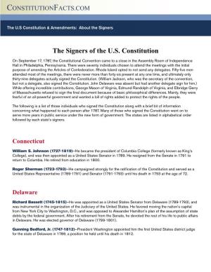 The Signers of the U.S. Constitution