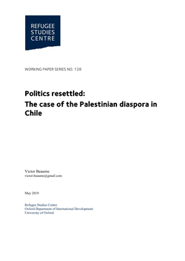 The Case of the Palestinian Diaspora in Chile