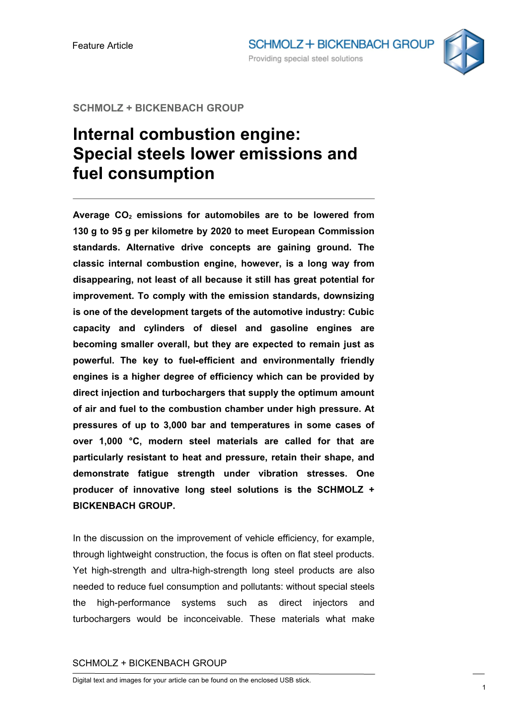 Internal Combustion Engine: Special Steels Lower Emissions and Fuel Consumption