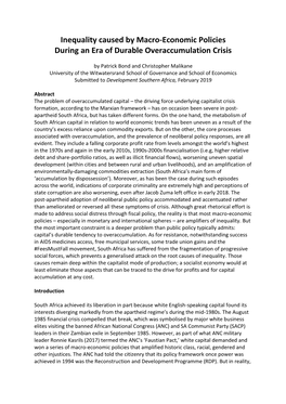 Inequality Caused by Macro-Economic Policies During an Era of Durable Overaccumulation Crisis