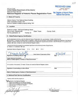 First National Bank Building Other Name/Site Number: NIA Name of Related Multiple Property Listing: N/A