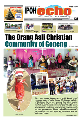 The Orang Asli Christian Community of Gopeng