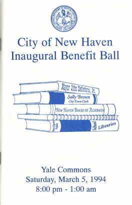 City of New Haven Inaugural Benefit Ball