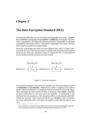 Chapter 2 the Data Encryption Standard (DES)