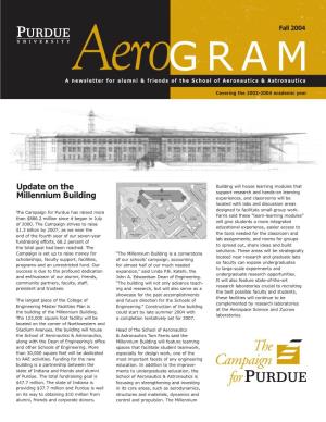 Fall 2004 Aerogram a Newsletter for Alumni & Friends of the School of Aeronautics & Astronautics
