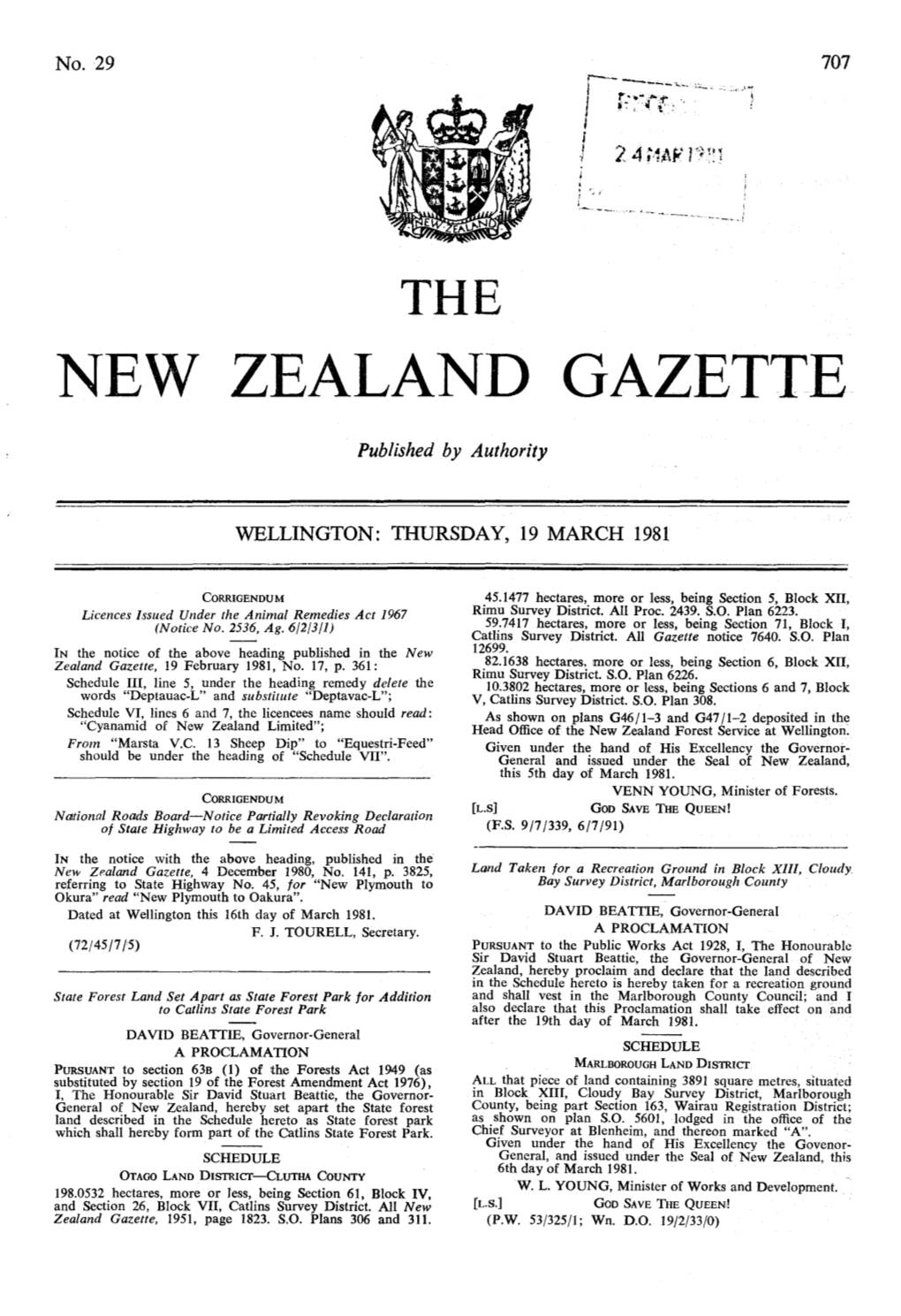 New Zealand Gazette