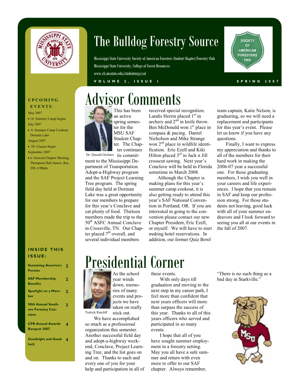 Spring 2007 Newsletter