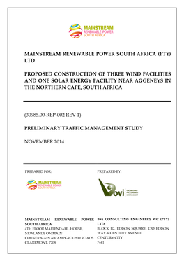 Mainstream Renewable Power South Africa (Pty) Ltd